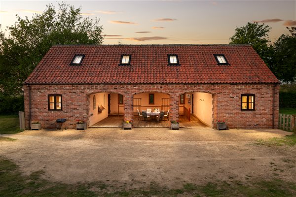 the barn at dusk